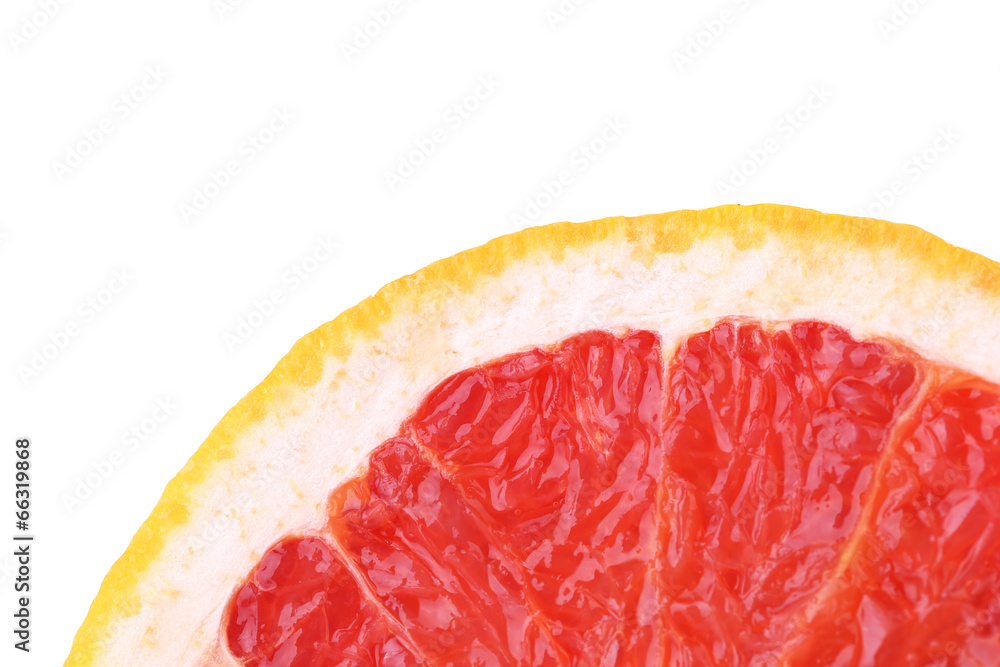 Half of grapefruit isolated on white Half of grapefruit isolated on white