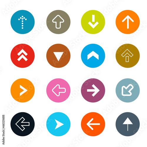 Free Download Arrows Set in Circles Vector Illustration - GFXLoad