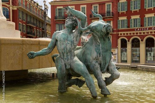 Nice, France. Fountain of the Sun: an allegory of Saturn