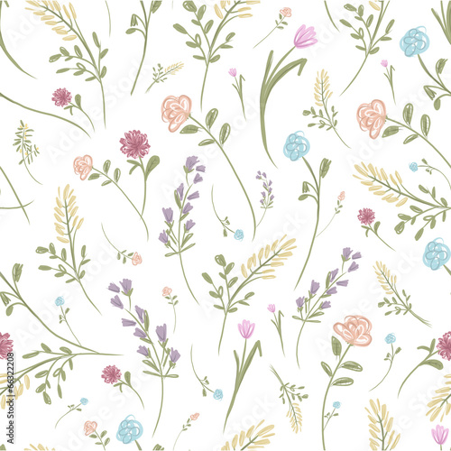 Fototapeta Naklejka Na Ścianę i Meble -  Floral seamless pattern for your design