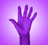 Hand symbol, saying five, saying hello or saying stop