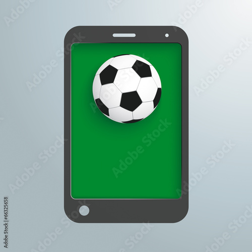 Silver Background Smartphone Football PiAd
