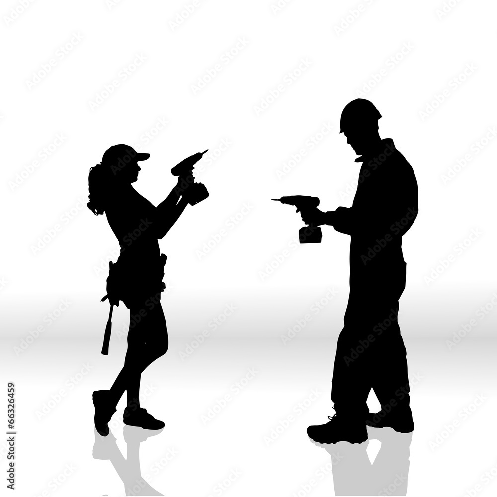 Vector silhouettes of people. Vector silhouettes of people.