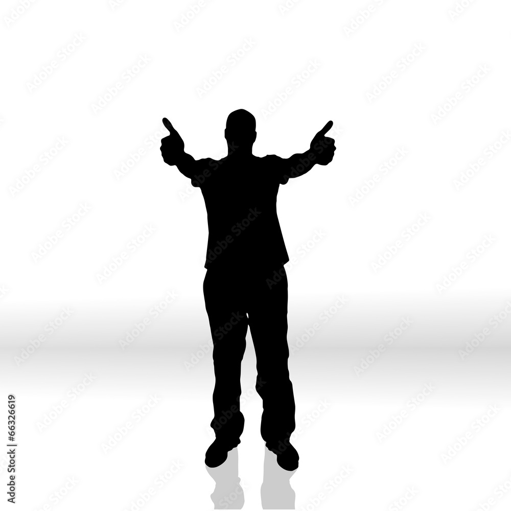 Vector silhouette of man. Vector silhouette of man.