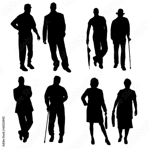 Vector silhouette of a people.