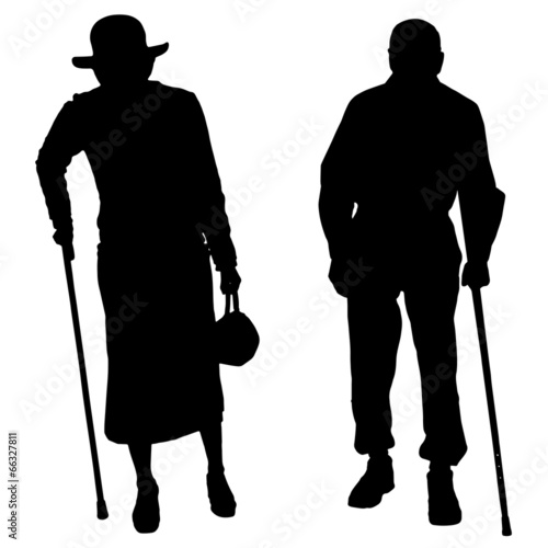 Vector silhouette of couple.
