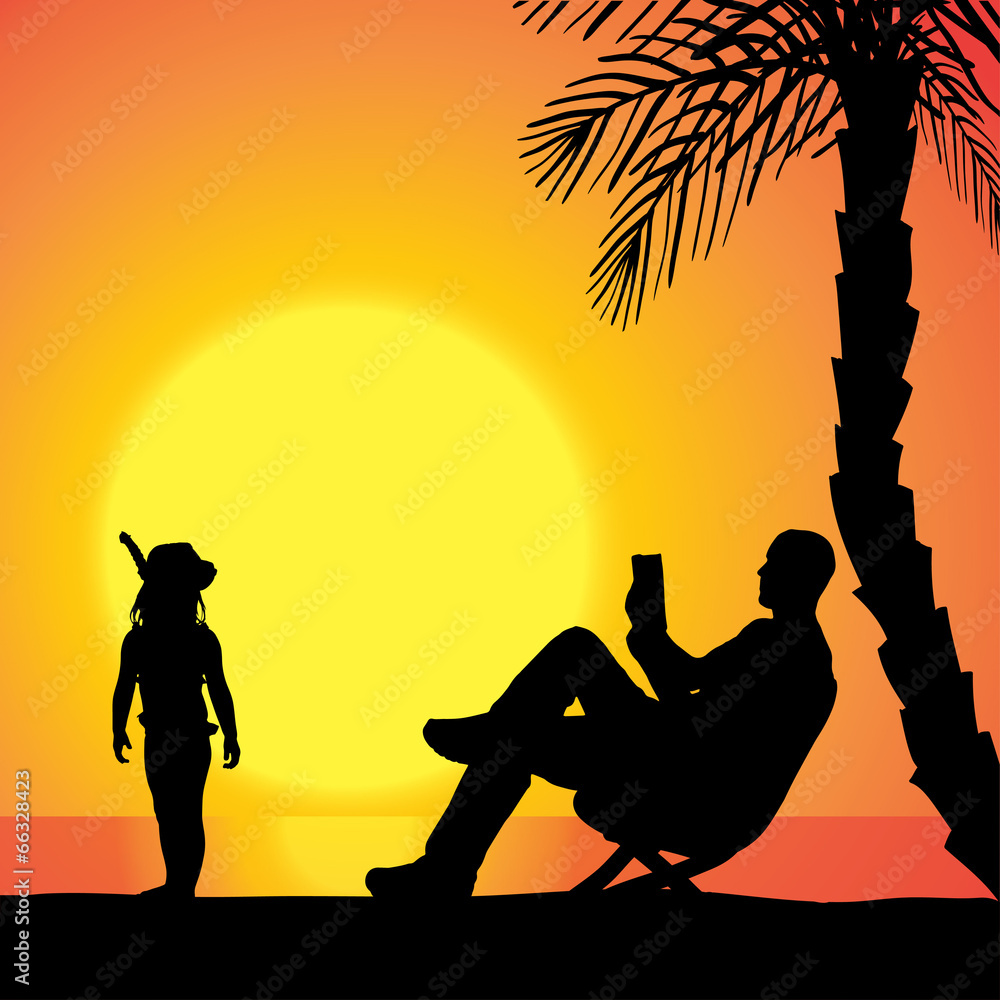 Vector silhouette of family. Vector silhouette of family.