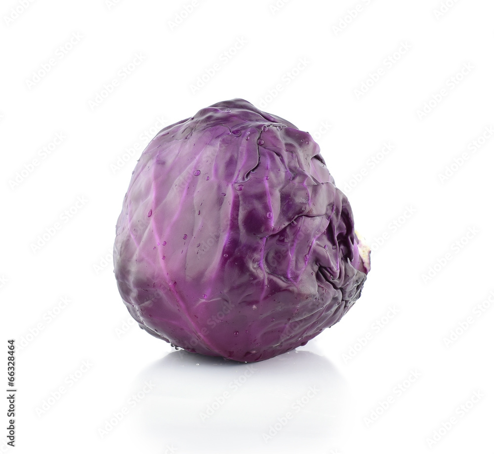 fresh red cabbage on a white background fresh red cabbage on a white background