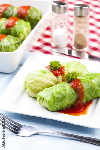 cabbage stuffed with rice and meat