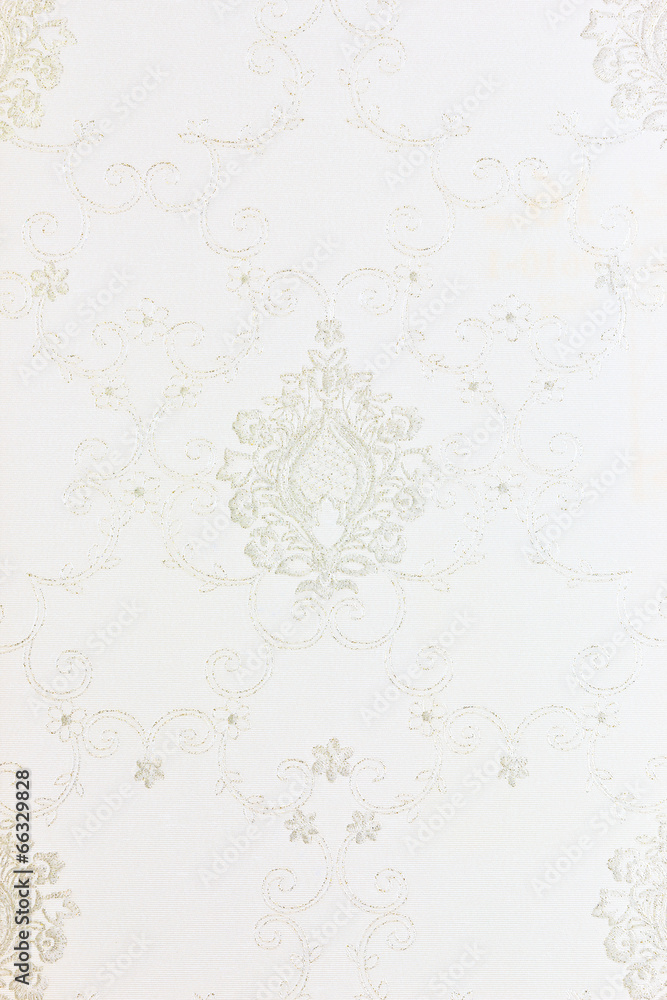 Obraz premium White floral wallpaper backgound texture