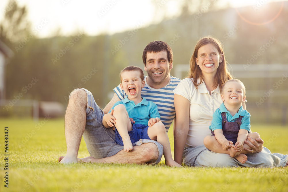 Happy family is relaxing Happy family is relaxing