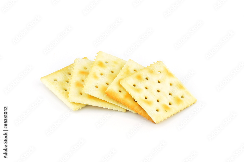 Cracker isolated on white background Cracker isolated on white background