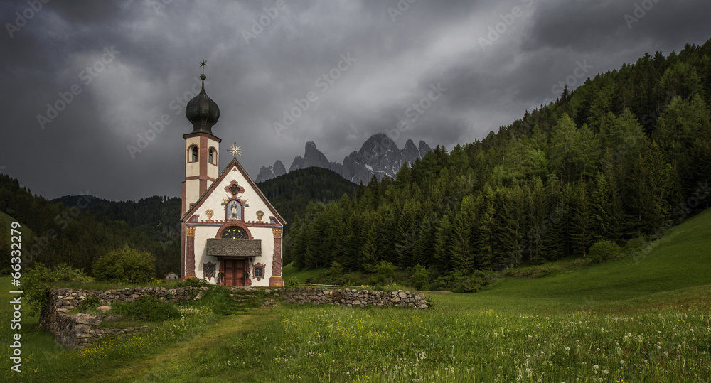 Church in Dolomite Alps