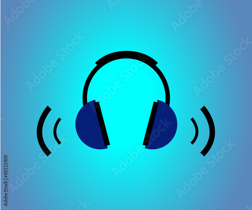 Blue headphones
