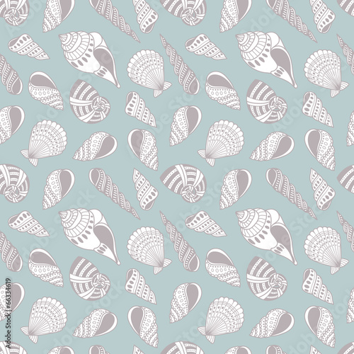 Shells seamless pattern