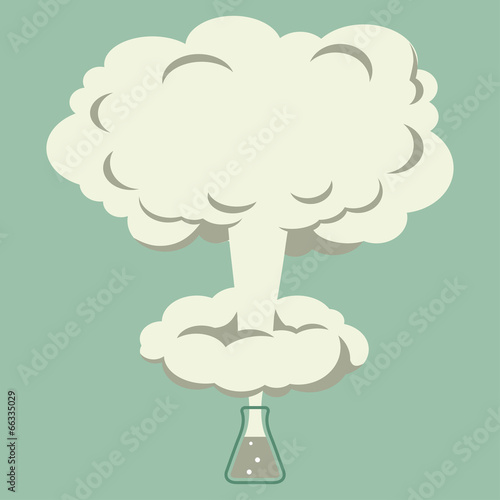 Chemical experiment, explosion in the flask