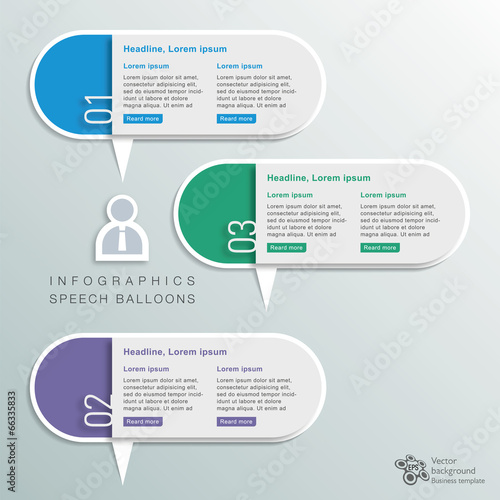 Infographics Background Speech Balloon