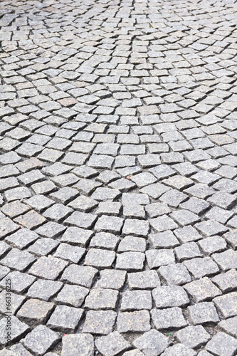 Cobblestoned pavement