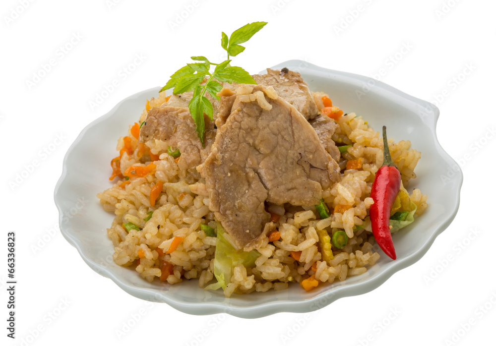 Fried rice with pork Fried rice with pork