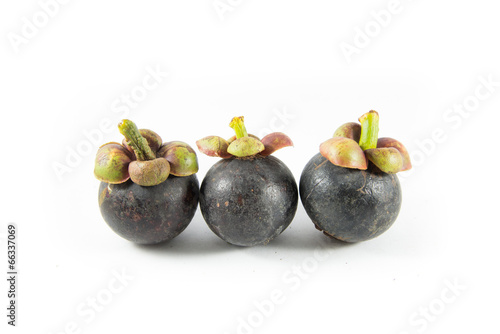 mangosteen isolated on white