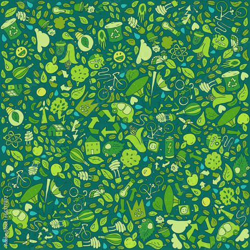 Eco Friendly pattern, save earth concept, illustration