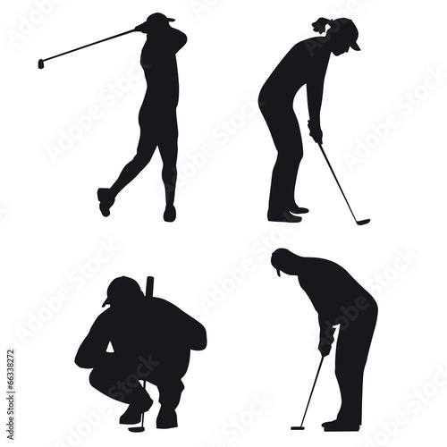 golf silhouettes