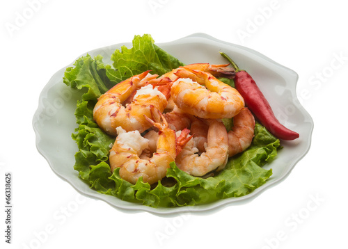 Unshelled king prawn