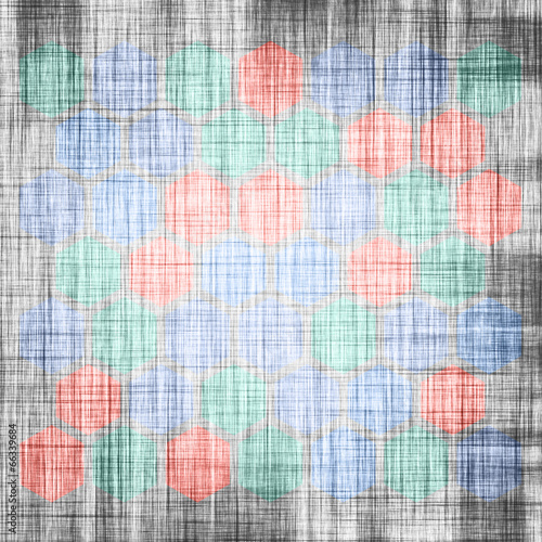 Grunge geometric hexagon pattern