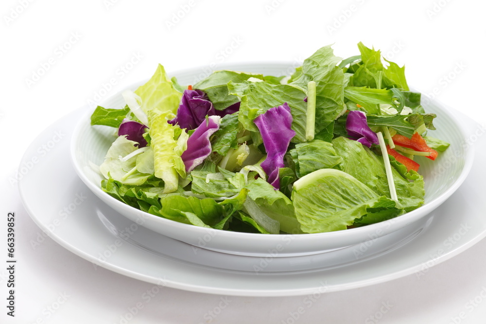 Healthy food of fresh green vegetables salad