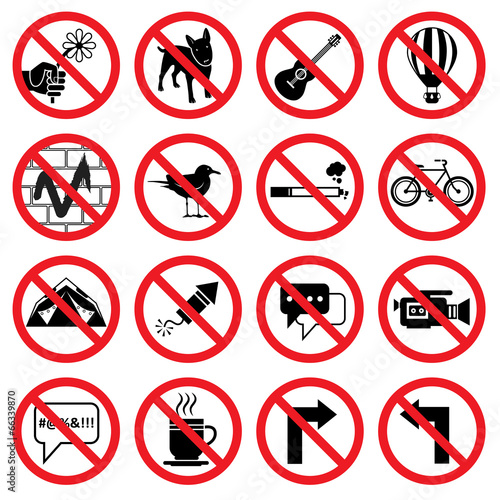 Forbidden signs