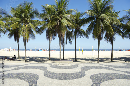 Copacabana Beach Boardwalk Pattern Rio de Janeiro Brazil