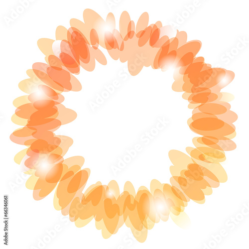abstract shiny background with red orange round shape
