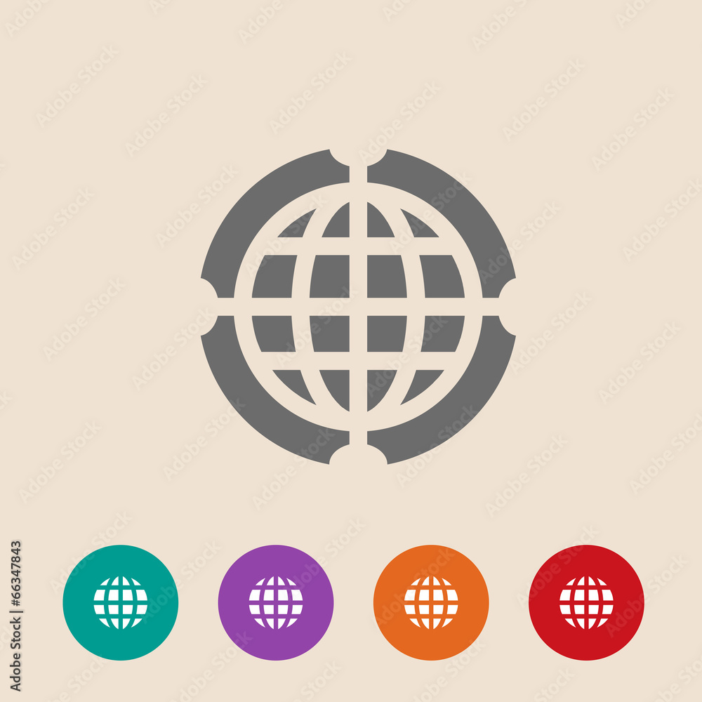 Globe Icon vector illustration. Flat design style Globe Icon vector illustration. Flat design style