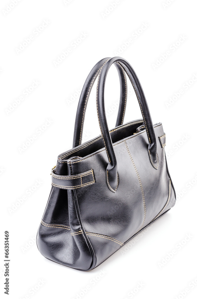 Naklejka premium Woman leather bag isolated white background