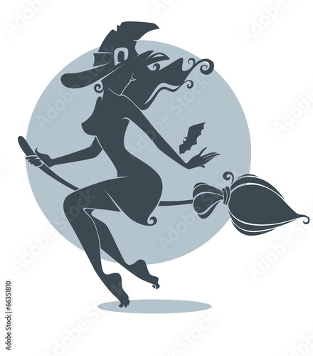 young happy and attractive witch