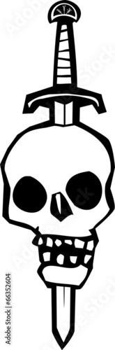 Skull Impaled on a Sword