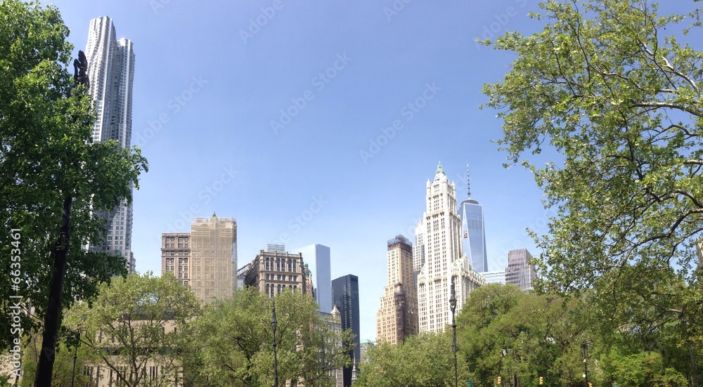 Fototapeta premium Architecture in Manhattan New York City panorama