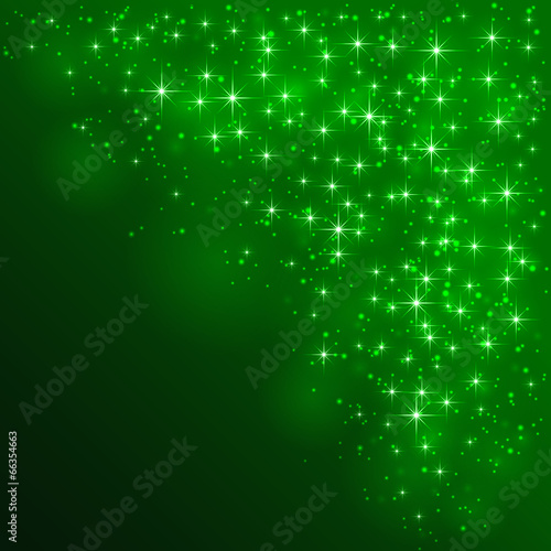 Green starry background