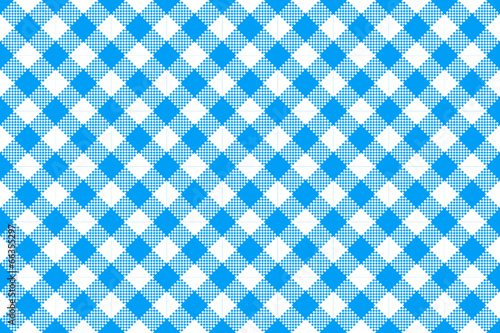 Blue and White Checked Tablecloth Endless, Seamless Pattern