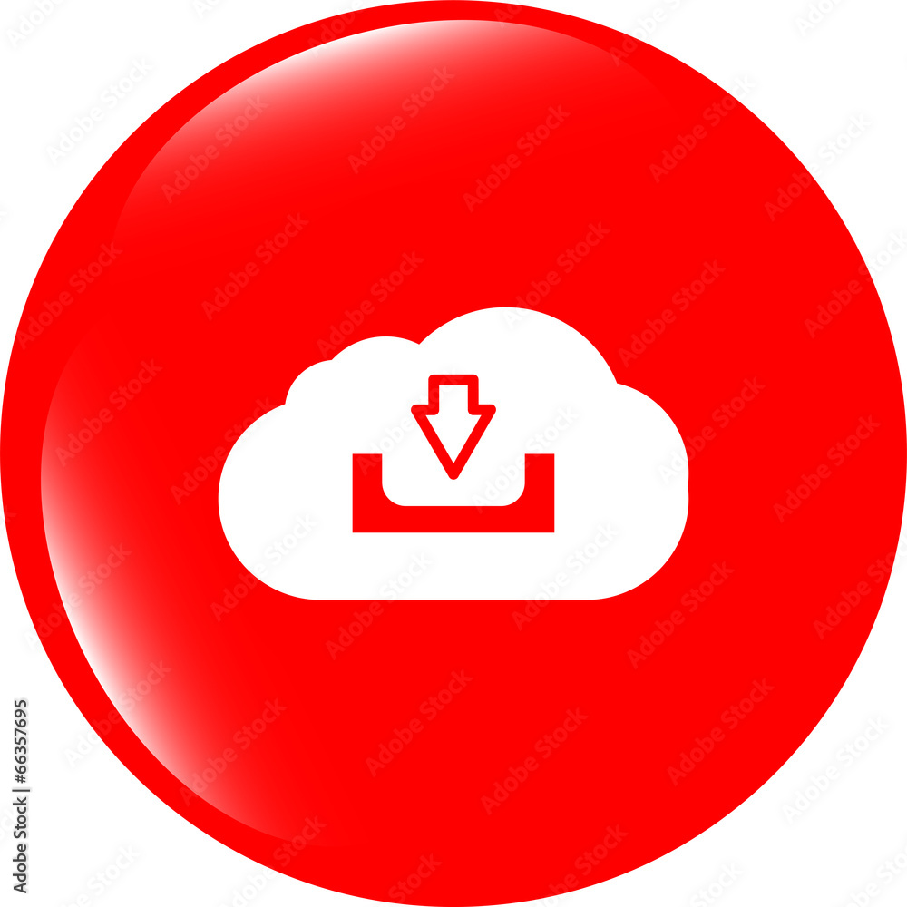 abstract cloud icon. Upload download button. Load symbol abstract cloud icon. Upload download button. Load symbol