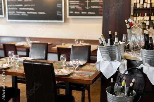 interior of wine bar and restaurant