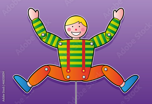 jumping jack toy in action