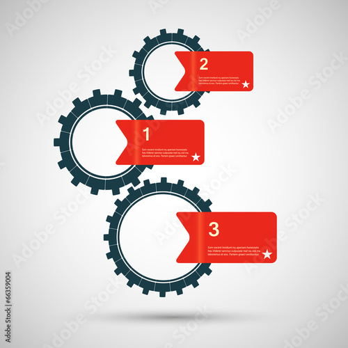 Vector color design concept gears