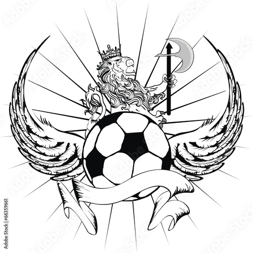 lion heraldic coat of arms tattoo soccer ball4
