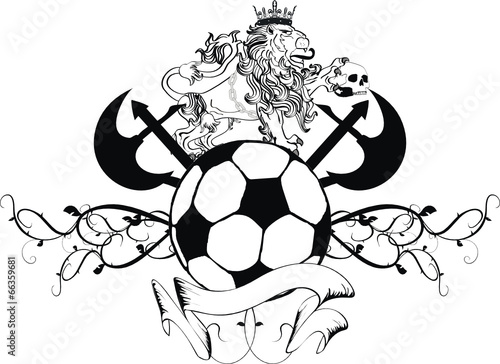 lion heraldic coat of arms tattoo soccer