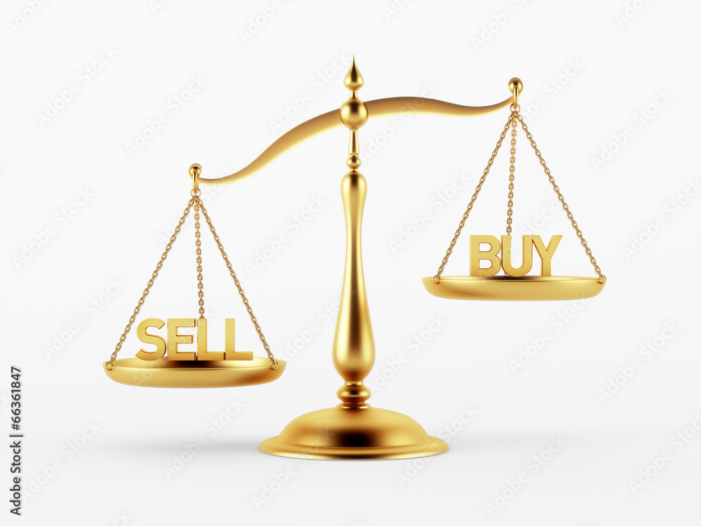 Sell and Buy Justice Scale Concept Sell and Buy Justice Scale Concept