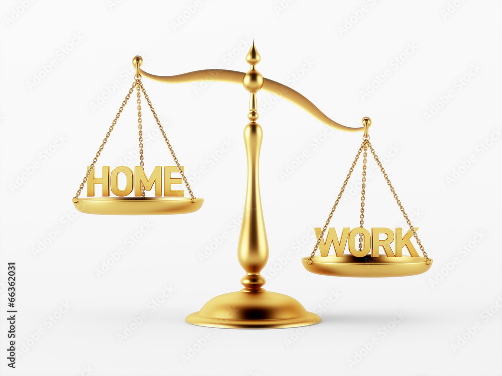 Home and Work Justice Scale Concept Home and Work Justice Scale Concept