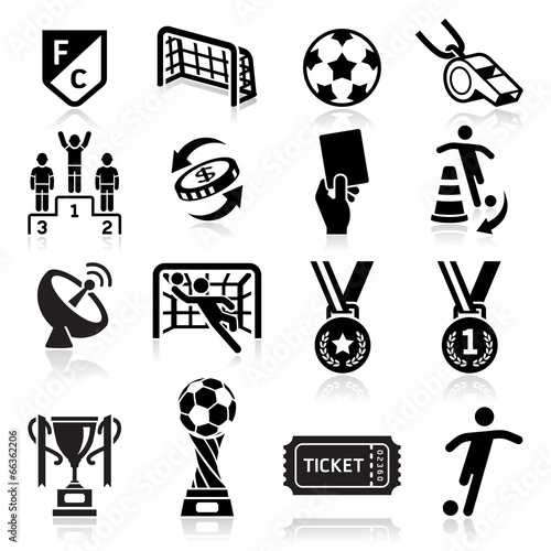 Soccer icons. Vector illustration