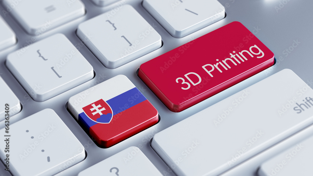 Fototapeta premium Slovakia 3d Printing Concept