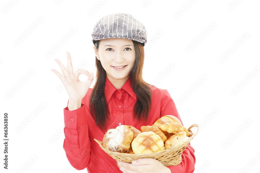 笑顔のウェイトレス